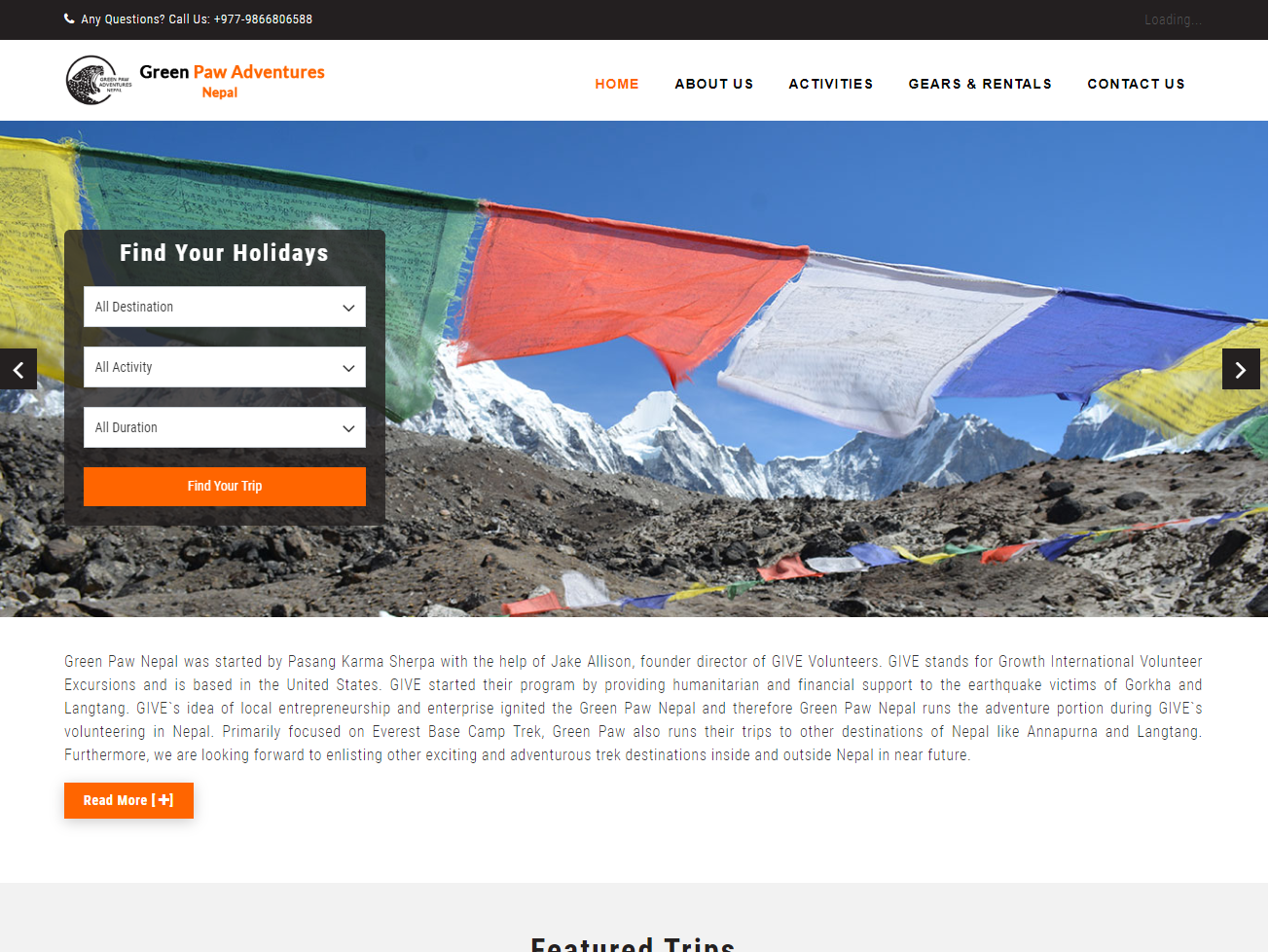 Green Paw Adventures Nepal Launches Holiday Booking with Tourism Core