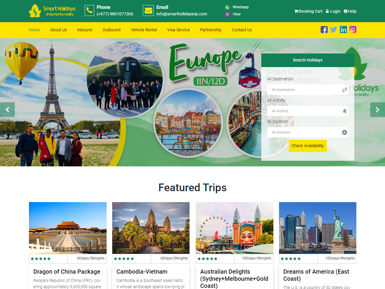 Smart Holidays Launches Holiday Booking with Tourism Core
